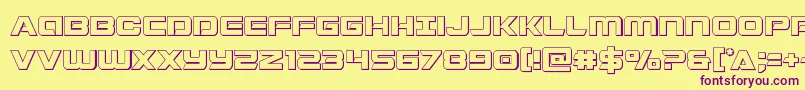 Stardusterout Font – Purple Fonts on Yellow Background