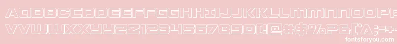 Stardusterout-fontti – valkoiset fontit vaaleanpunaisella taustalla