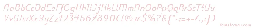 PuritasLtBoldItalic Font – Pink Fonts on White Background