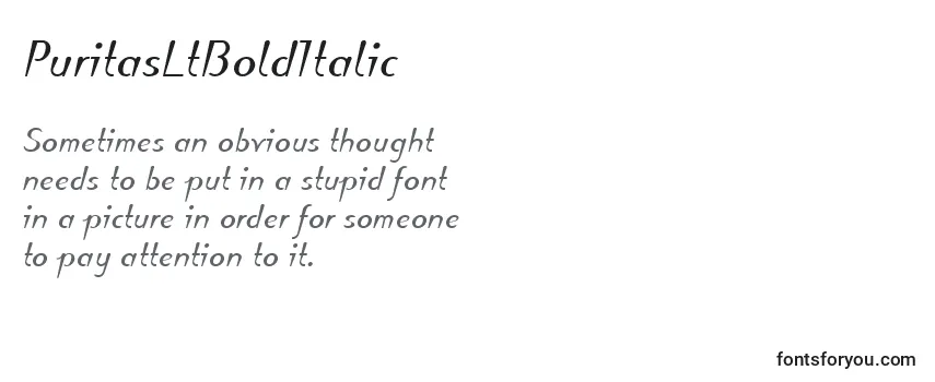 Review of the PuritasLtBoldItalic Font