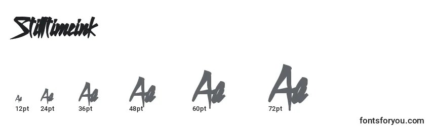 Stilltimeink Font Sizes