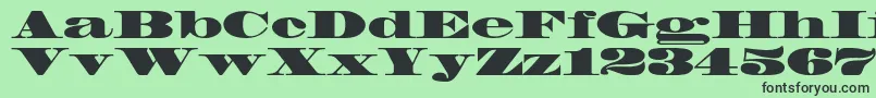 フォントMadronestd – 緑の背景に黒い文字