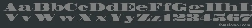 フォントMadronestd – 黒い背景に灰色の文字