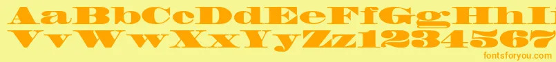 Madronestd Font – Orange Fonts on Yellow Background