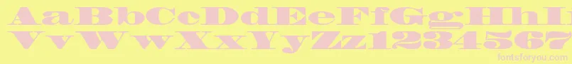 Madronestd Font – Pink Fonts on Yellow Background