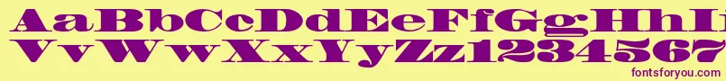 Madronestd Font – Purple Fonts on Yellow Background