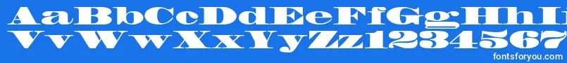 フォントMadronestd – 青い背景に白い文字