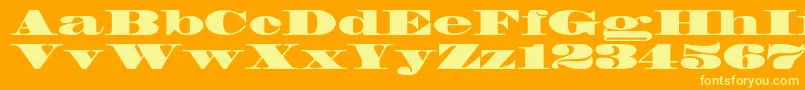 Madronestd Font – Yellow Fonts on Orange Background