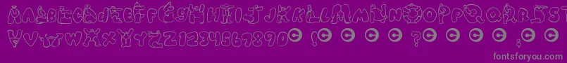Chlorinh Font – Gray Fonts on Purple Background
