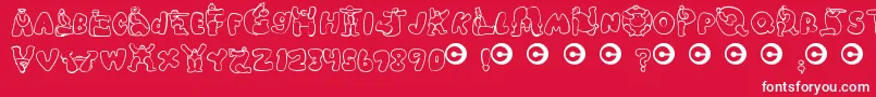 Chlorinh Font – White Fonts on Red Background