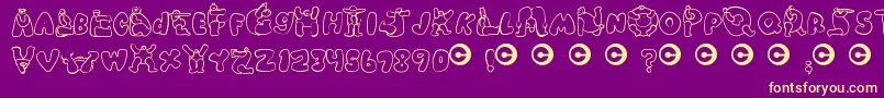 More about Chlorinh Font Chlorinh Font – Yellow Fonts on Purple Background