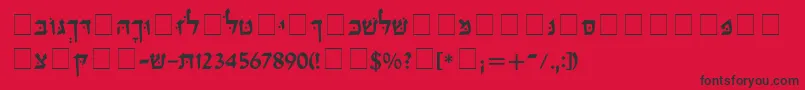 Ophir Font – Black Fonts on Red Background