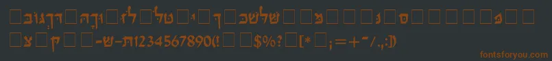 Ophir-Schriftart – Braune Schriften auf schwarzem Hintergrund
