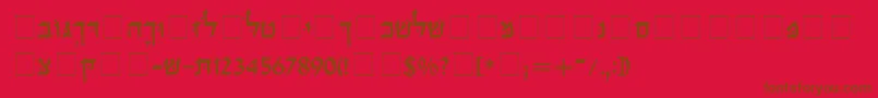 フォントOphir – 赤い背景に茶色の文字
