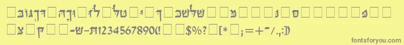 Weitere Informationen zur Ophir-Schriftart Ophir-Schriftart – Graue Schriften auf gelbem Hintergrund