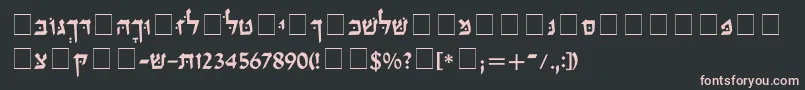 フォントOphir – 黒い背景にピンクのフォント