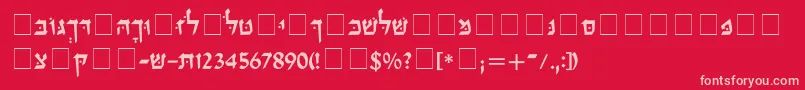 フォントOphir – 赤い背景にピンクのフォント