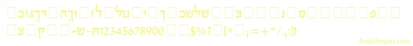 Ophir Font – Yellow Fonts on White Background