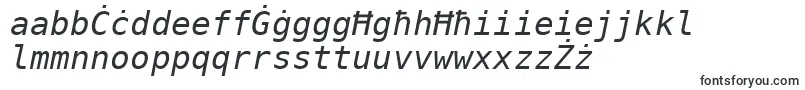 DejavuSansMonoOblique Font – Maltese Fonts