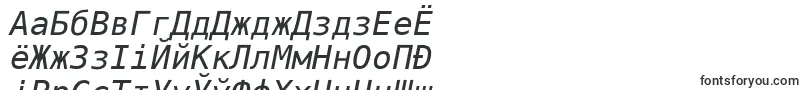 DejavuSansMonoOblique Font – Belarusian Fonts