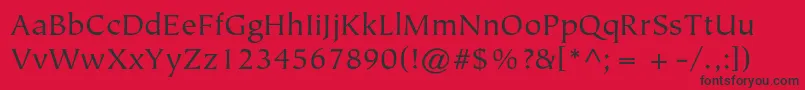 TiepolostdBook Font – Black Fonts on Red Background