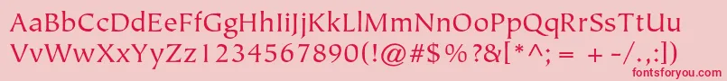 TiepolostdBook Font – Red Fonts on Pink Background