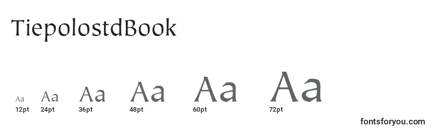 Размеры шрифта TiepolostdBook
