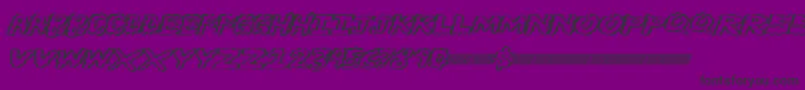 フォントBrainwasher – 紫の背景に黒い文字