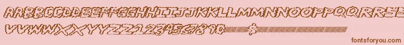 Шрифт Brainwasher – коричневые шрифты на розовом фоне