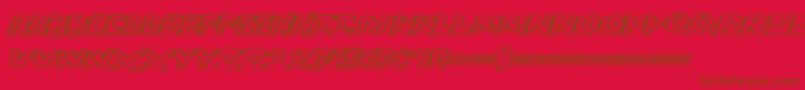 フォントBrainwasher – 赤い背景に茶色の文字