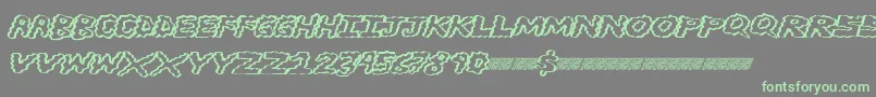 Шрифт Brainwasher – зелёные шрифты на сером фоне
