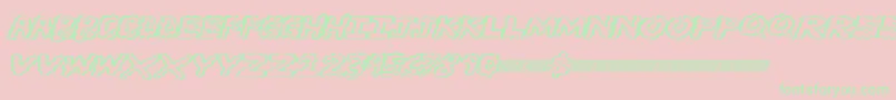 Brainwasher Font – Green Fonts on Pink Background