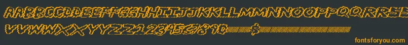 Brainwasher Font – Orange Fonts on Black Background