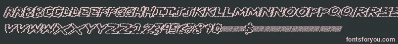 Brainwasher-fontti – vaaleanpunaiset fontit mustalla taustalla
