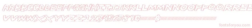 Brainwasher-fontti – vaaleanpunaiset fontit valkoisella taustalla