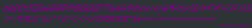 Brainwasher-fontti – violetit fontit mustalla taustalla