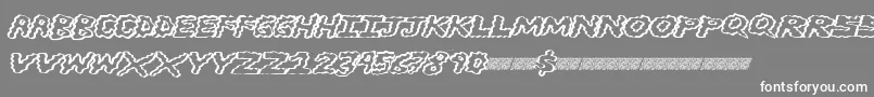 Brainwasher Font – White Fonts on Gray Background