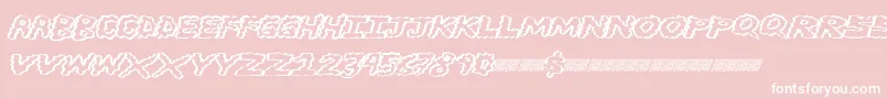 フォントBrainwasher – ピンクの背景に白い文字