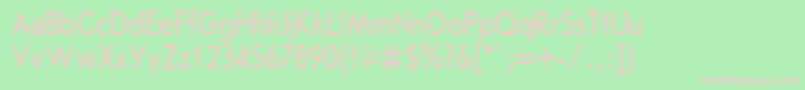 Fonte JournalSansserifPlain.001.00180nh – fontes rosa em um fundo verde