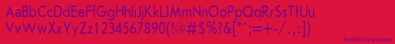 Fonte JournalSansserifPlain.001.00180nh – fontes roxas em um fundo vermelho