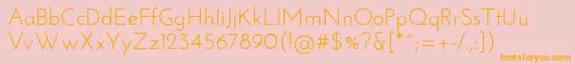 JosefinsansRegular Font – Orange Fonts on Pink Background