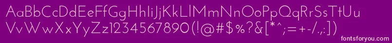 JosefinsansRegular Font – Pink Fonts on Purple Background