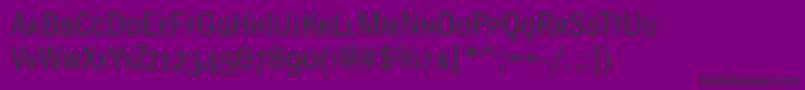 Czcionka Franklingothicbookcondscc – czarne czcionki na fioletowym tle
