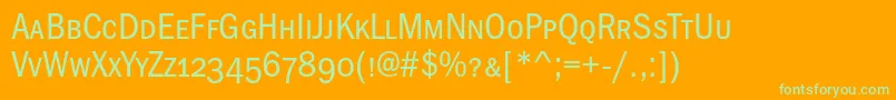 fuente Franklingothicbookcondscc – Fuentes Verdes Sobre Fondo Naranja