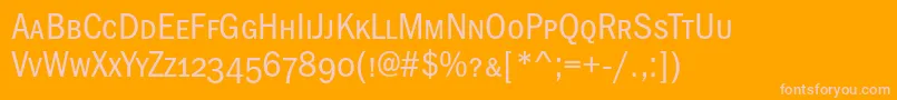 Franklingothicbookcondscc Font – Pink Fonts on Orange Background
