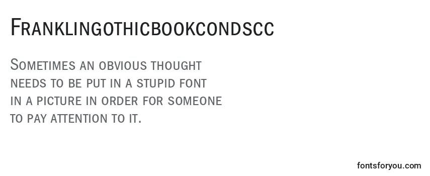 Review of the Franklingothicbookcondscc Font