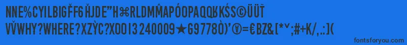 AprilFoolsDayCrazyVrs Font – Black Fonts on Blue Background