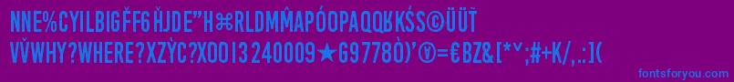 AprilFoolsDayCrazyVrs Font – Blue Fonts on Purple Background