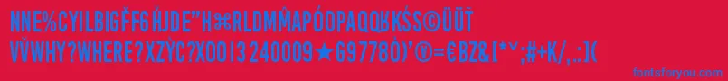 AprilFoolsDayCrazyVrs Font – Blue Fonts on Red Background