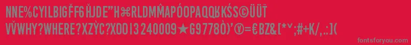 AprilFoolsDayCrazyVrs Font – Gray Fonts on Red Background